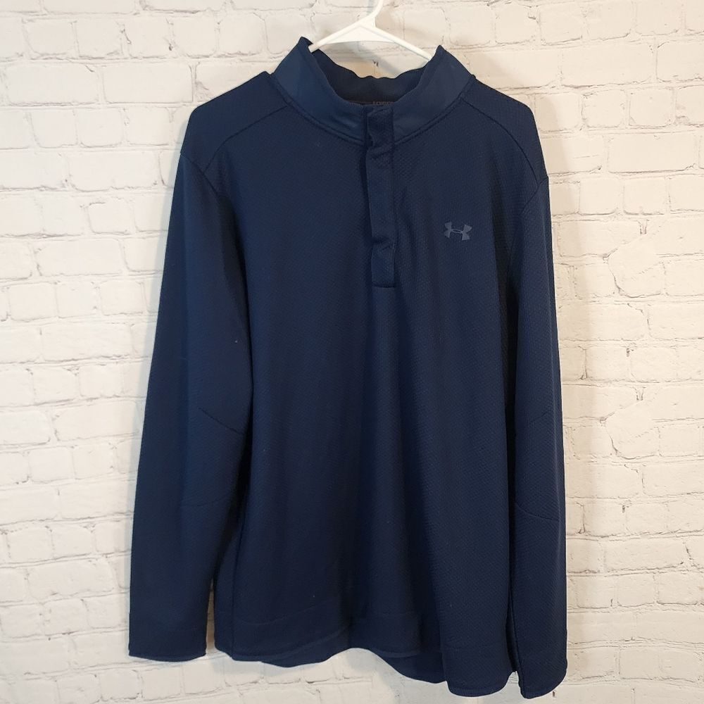 Men's Under Armour "coldgear" button-up golf sweater, size XXL